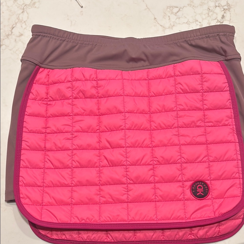 Pink Quilted Mini Skirt for Athletic Occasions